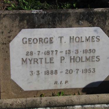 HOLMES George T. 1877-1950 &amp; Myrtle P. 1888-1953