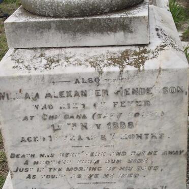 HENDERSON William Alexander -1888