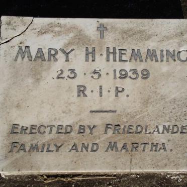 HEMMING Mary H. -1939