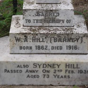 HILL W.A. 1862-1916 :: HILL Sydney -1939
