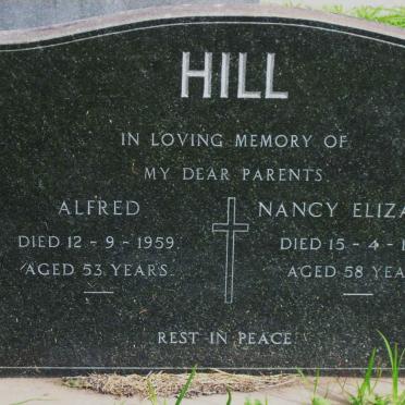 HILL Alfred -1959 &amp; Nancy Elizabeth -1967