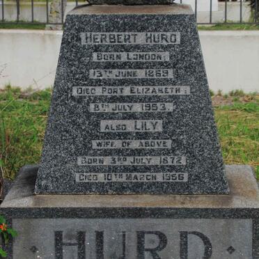 HURD Herbert 1869-1953 &amp; Lily 1872-1956