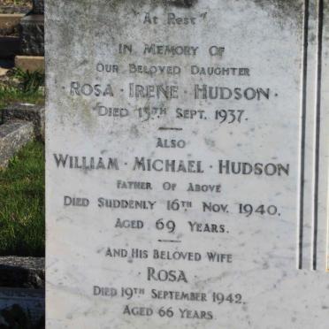 HUDSON William Michael -1940 &amp; Rosa -1942 :: HUDSON Rosa Irene -1937