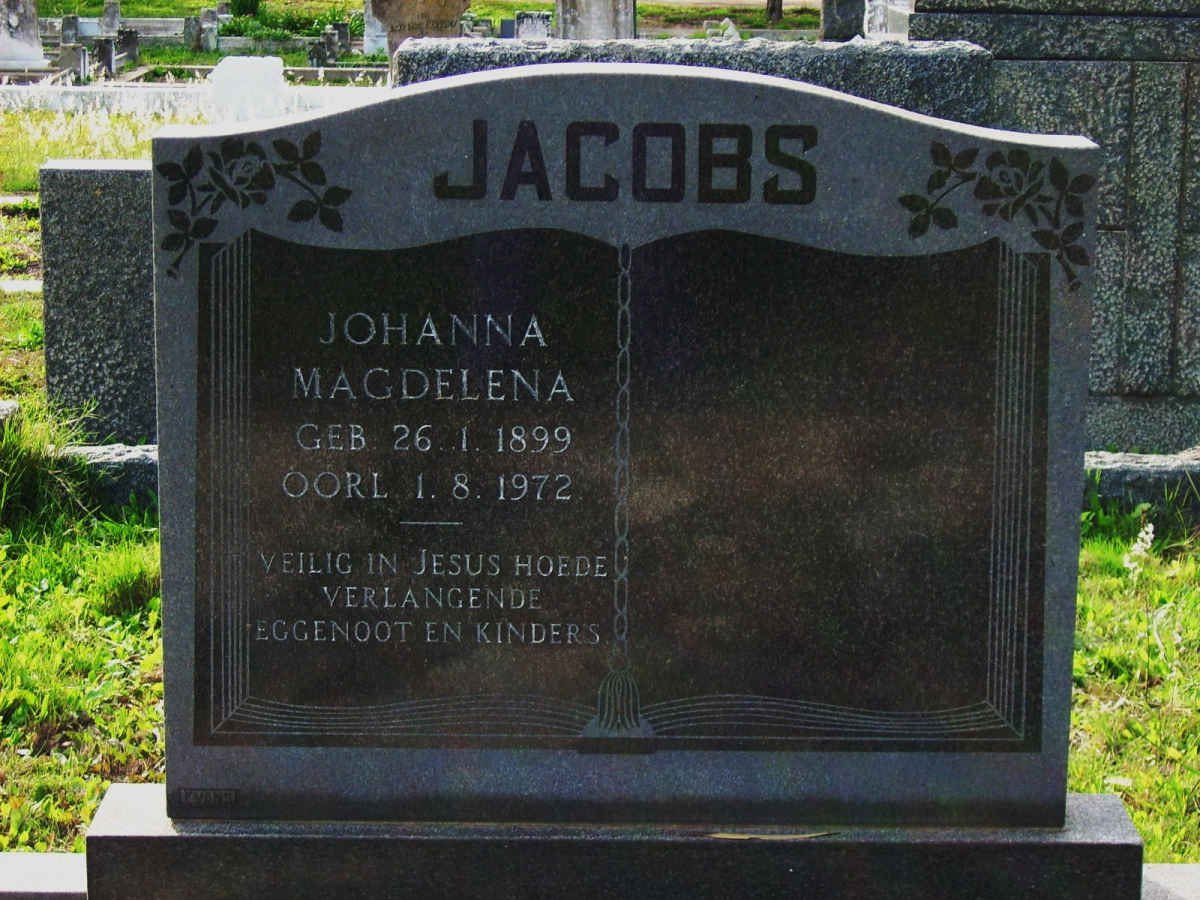 JACOBS Johanna Magdalena 1899-1972