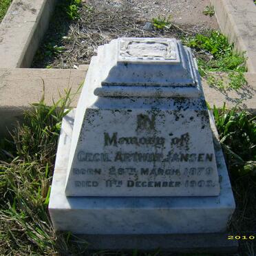 JANSEN Cecil Arthur 1879-1903