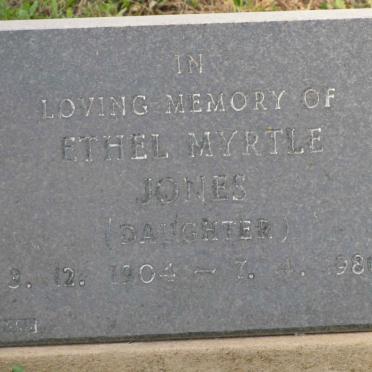 JONES Ethel Myrtle 1904-1986