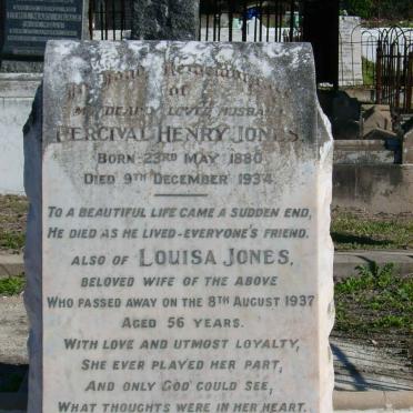 JONES Percival Henry 1880-1934 &amp; Louisa -1937