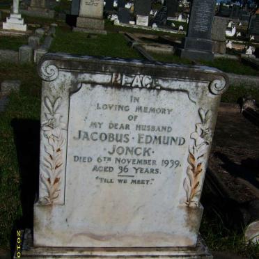 JONCK Jacobus Edmund -1939