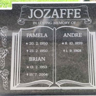 JOZAFFE Andre 1899-1968 :: JOZAFFE Pamela 1950-1959 :: JOZAFFE Brian 1953-2004