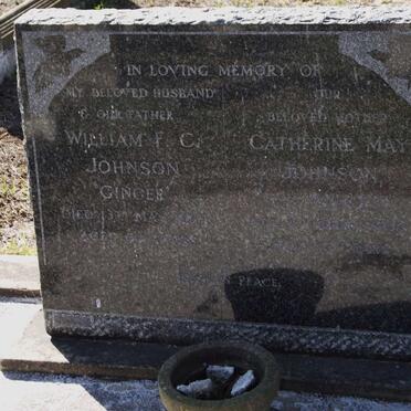 JOHNSON William F.C. -1957 &amp; Catherine May WALKER -1969