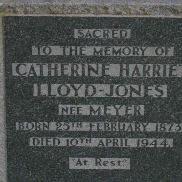 JONES Catherine Harriet, Lloyd nee MEYER 1873-1944