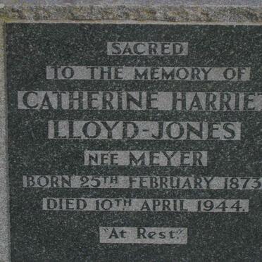 JONES Catherine Harriet, Lloyd nee MEYER 1873-1944