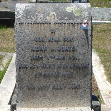 JONES John A. 1921-1943