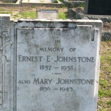 JOHNSTONE Ernest E. 1857-1938 &amp; Mary 1856-1943
