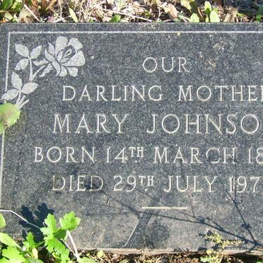 JOHNSON Mary 1895-1972