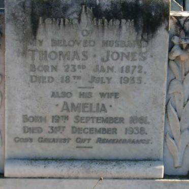 JONES Thomas 1872-1935 &amp; Amelia 1861-1938