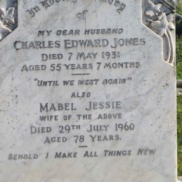 JONES Charles Edward -1931 &amp; Mabel Jessie -1960