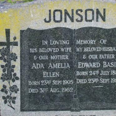 JONSON Edward Basil 1887-1957 &amp; Ada Amelia Ellen 1905-1962
