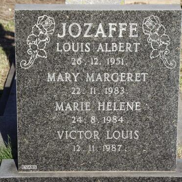 JOZAFFE Louis Albert -1951 :: JOZAFFE Mary Margaret -1983 :: JOZAFFE Marie Helene -1984 :: JOZAFFE Victor Louis -1987