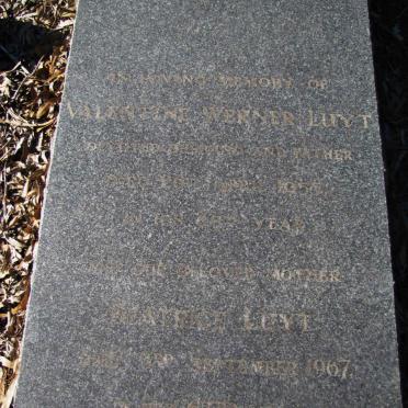LUYT Valentine Werner -1956 &amp; Beatrice -1967