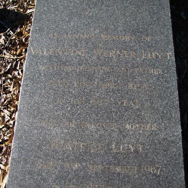 LUYT Valentine Werner -1956 &amp; Beatrice -1967