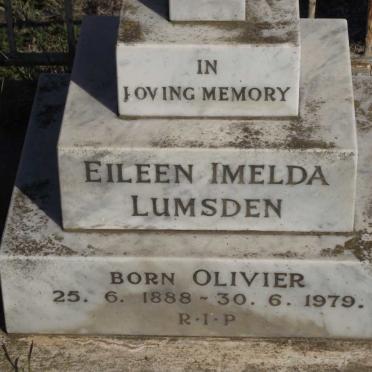 LUMSDEN Eileen Imelda nee OLIVIER 1888-1979