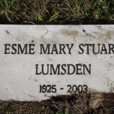 LUMSDEN Esme Mary Stuart 1925-2003
