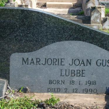 LUBBE Marjorie Joan Gussie 1918-1990