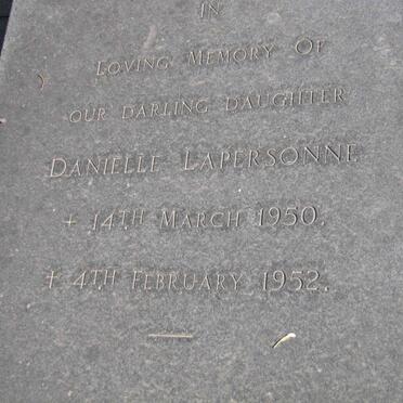 LAPERSONNE Danielle 1950-1952