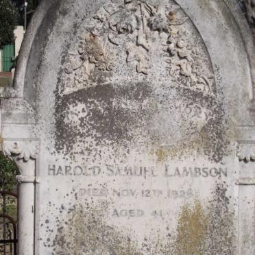 LAMBSON Harold Samuel -1926