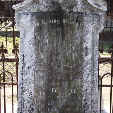 LOGAN James -1896 &amp; Elizabeth -1896 :: LOGAN Clarence -1907