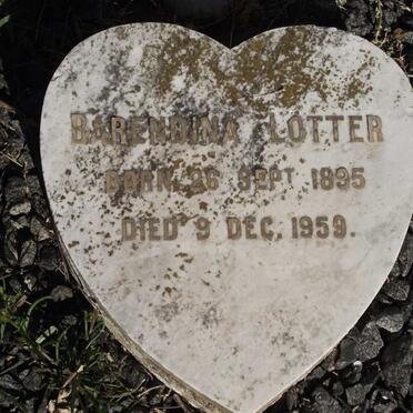 LOTTER Barendina 1895-1959