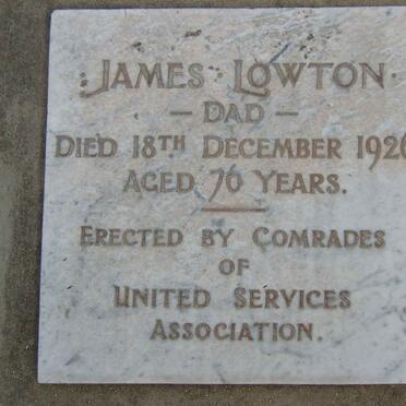 LOWTON James -1926