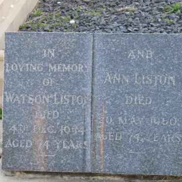 LISTON Watson -1954 &amp; Ann -1960