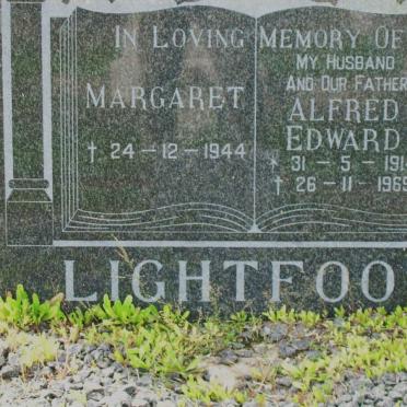LIGHTFOOT Alfred Edward 1914-1969 &amp; Margaret -1944