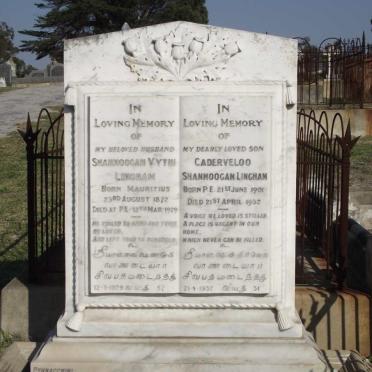 LINGHAM Shanmoogan Vythi 1872-1929 :: LINGHAM Caderveloo Shanmoogam 1901-1932