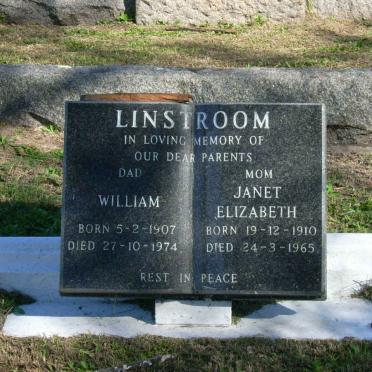 LINSTROOM William 1907-1974 &amp; Janet Elizabeth 1910-1965