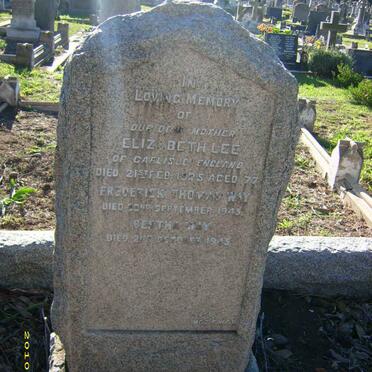 LEE Elizabeth -1925 :: WAY Frederick Thomas -1943 :: WAY Bertha -1943