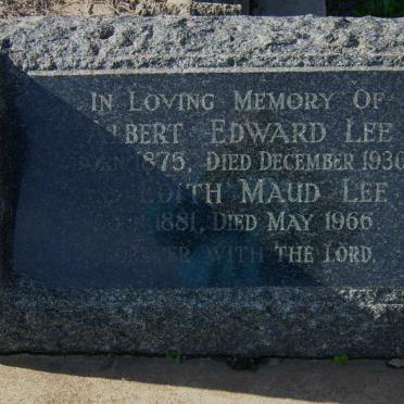 LEE Albert Edward 1875-1930 &amp; Edith Maud 1881-1966