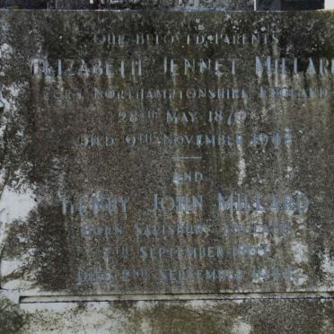 MILLARD Henry John 1865-1940 &amp; Elizabeth Jennet 1870-1942