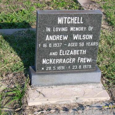 MITCHELL  Andrew Wilson -1937 &amp; Elizabeth McKerrager Frew 1891-1979
