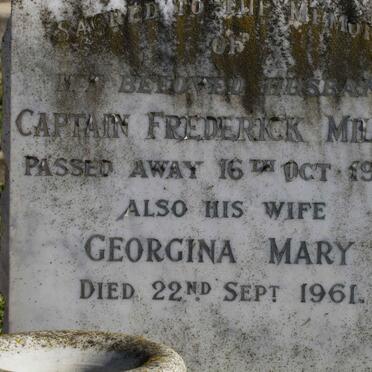 MILLER Frederick -1948 &amp; Georgina Mary -1961