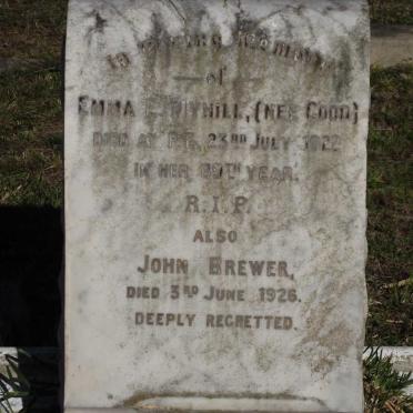 MYHILL Emma E. nee GOOD -1922 :: BREWER John -1926