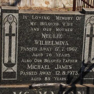 McMAHON Michael James -1973 &amp; Nellie Wilhelmina -1967 