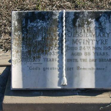 McINTYRE James Jock -1935 &amp; Jessie Mary -1956