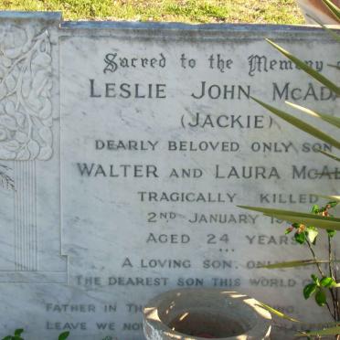McADAM Leslie John 