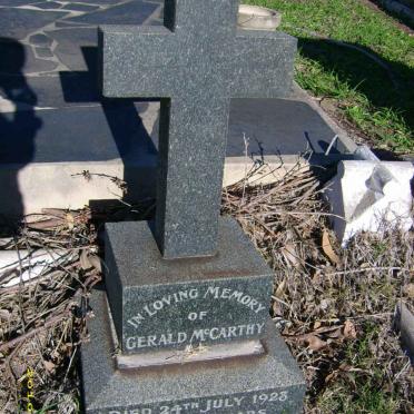 McCARTHY Gerald -1928