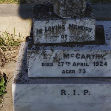 McCARTHY E.J. -1924