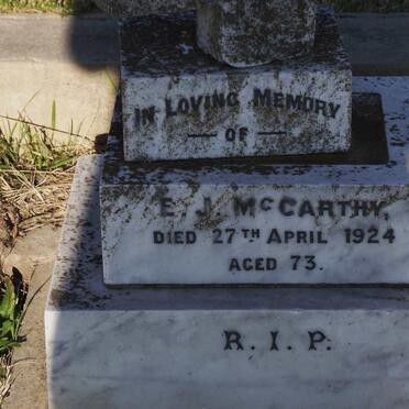 McCARTHY E.J. -1924