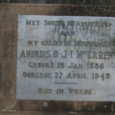 McLAREN Andries O.J.I 1886-1948